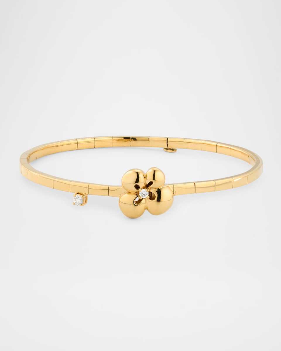 18K Yellow Gold Ischia Diamond Bangle Bracelet